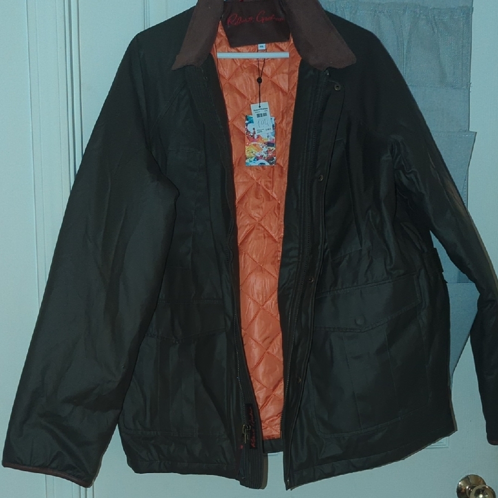 Robert Graham Brown Jacket with Orange Lining - Picture 5 of 5